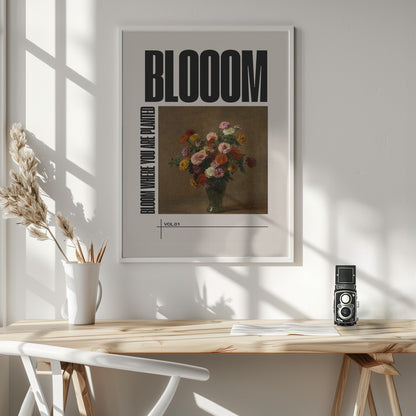 Vibrant Flower Still Life - Poster / Art Print - interiör
