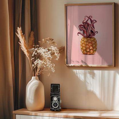 Octopus Pineapple - Poster / Art Print - interiör
