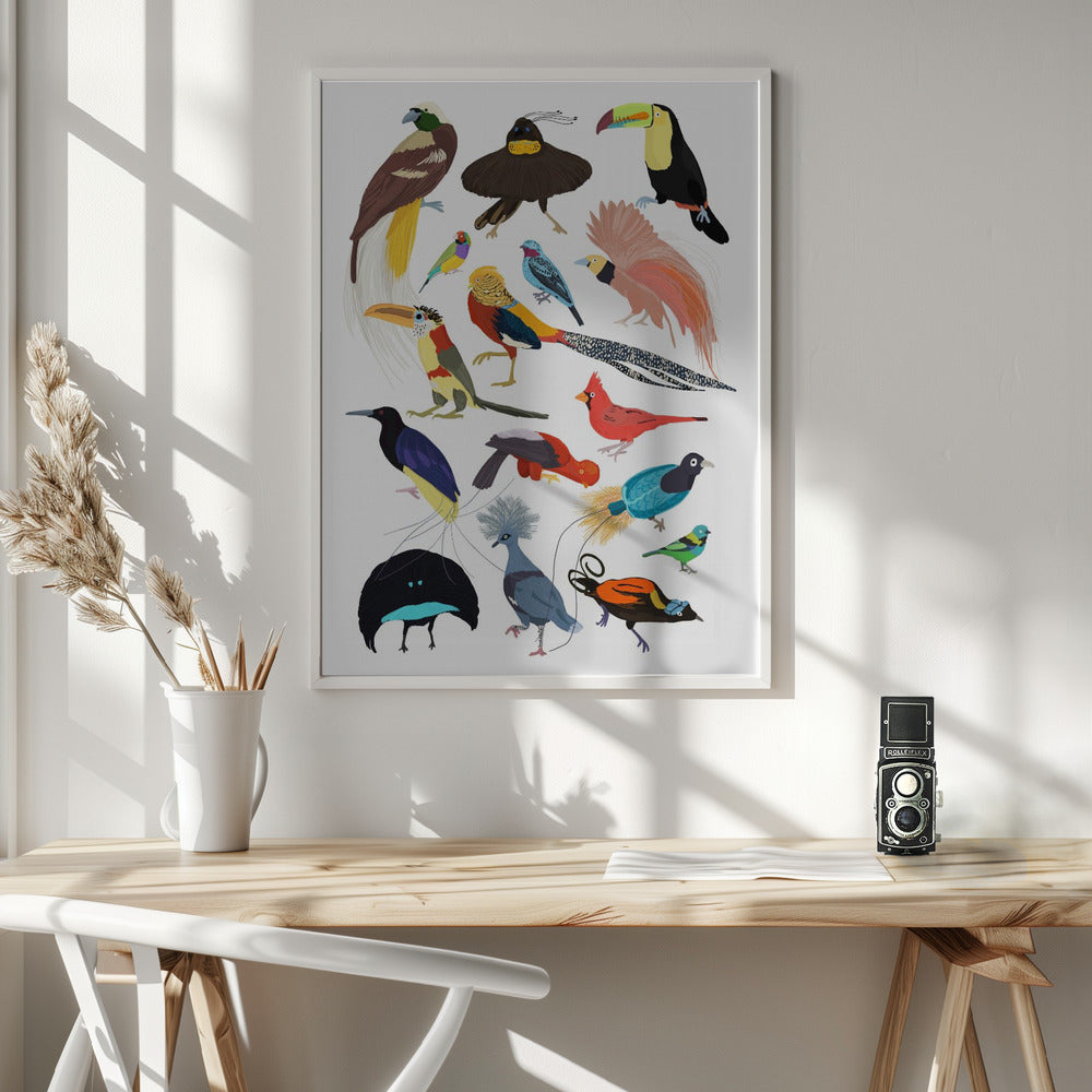 Birds of Paradise - Poster / Art Print - interiör