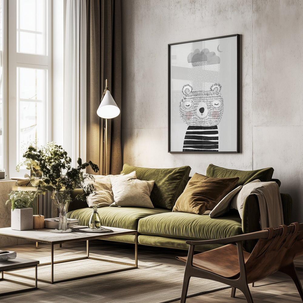 I Love Snow - Poster / Art Print - interiör
