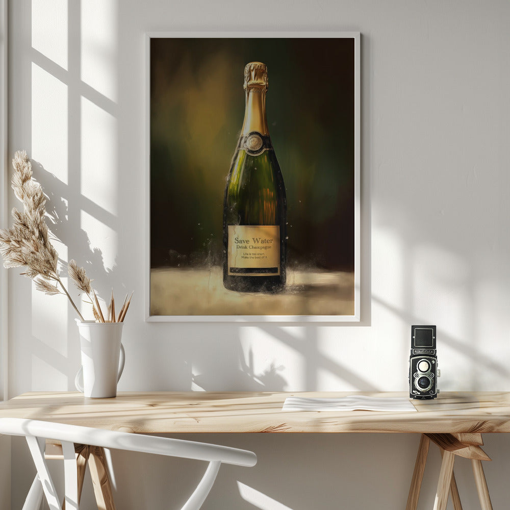 Drink Champagne - Poster / Art Print - interiör