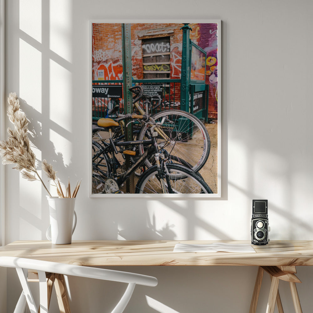 Brooklyn Bike II - Poster / Art Print - interiör
