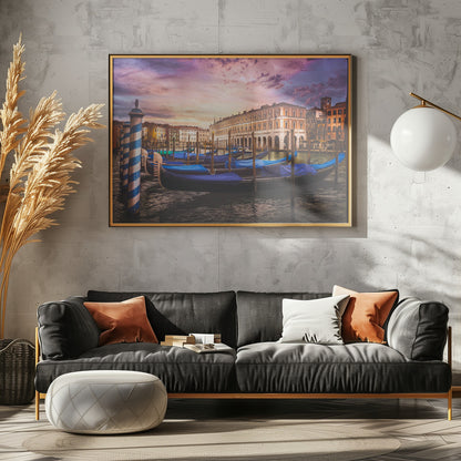Gondolas of the Grand Canal - Poster / Art Print - interiör