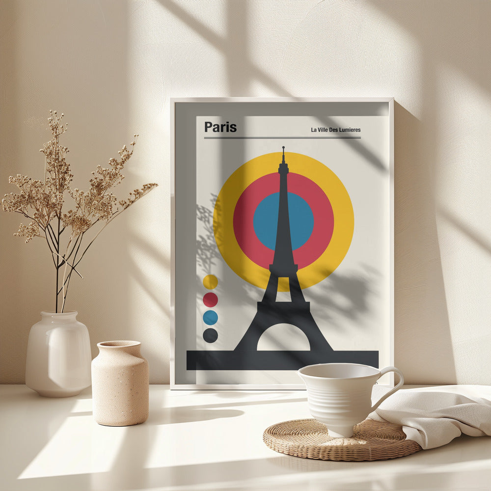 Paris Eiffel Tower Retro travel Print - Poster / Art Print - interiör