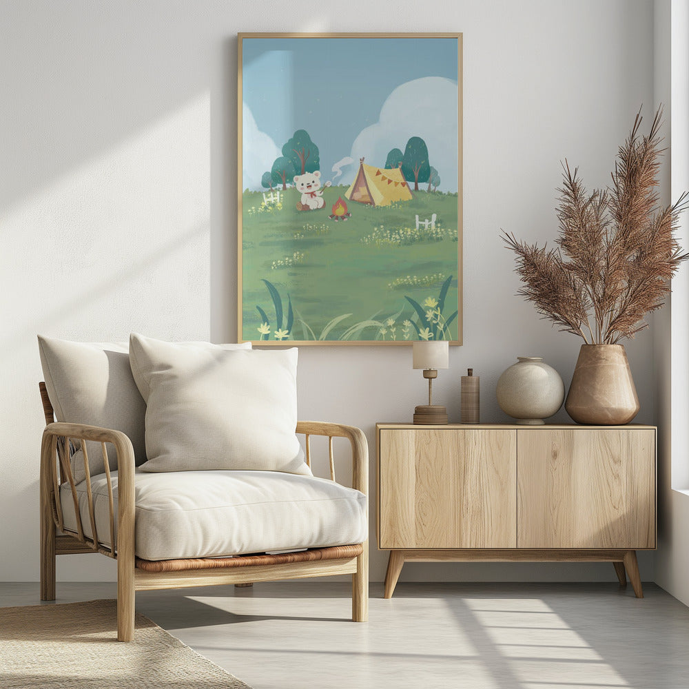 Bear's Picnic Day Out - Poster / Art Print - interiör