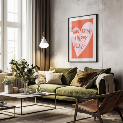 Happy Place - Poster / Art Print - interiör