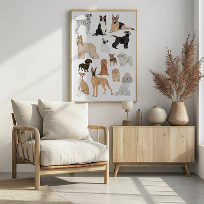 Dogs in glasses Print - Poster / Art Print - interiör