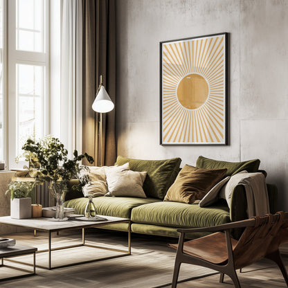 Boho Sun - Poster / Art Print - interiör