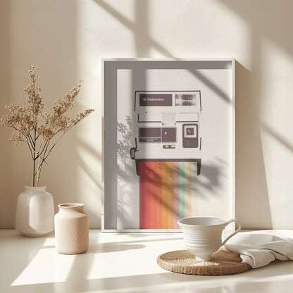 Instant Camera Rainbow - Poster / Art Print - interiör