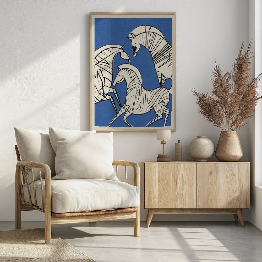 Abstract Zebras - Poster / Art Print - interiör