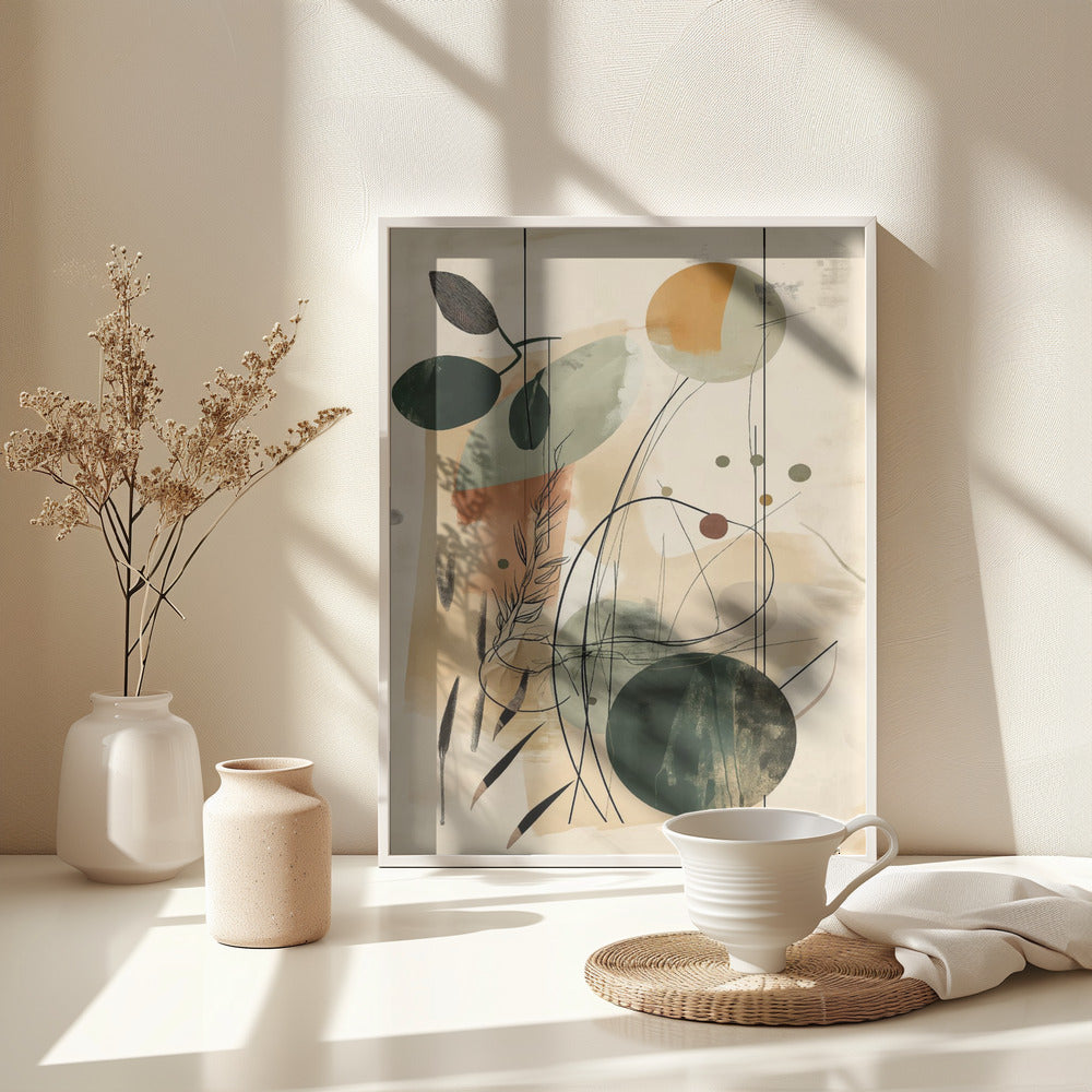 Abstract Beige No 2 - Poster / Art Print - interiör