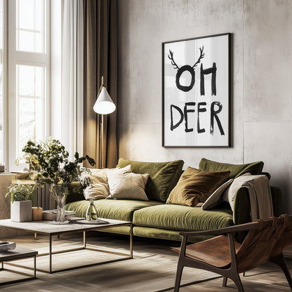 Oh Deer - Poster / Art Print - interiör
