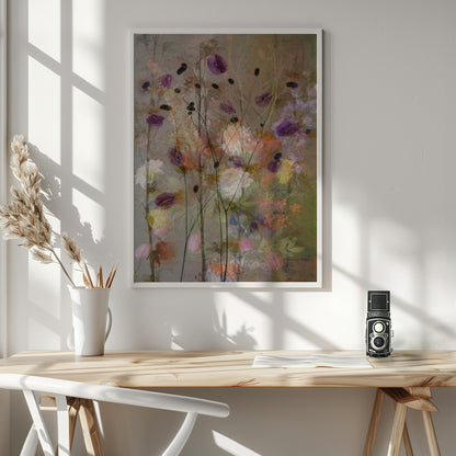 Painterly flowers - Poster / Art Print - interiör