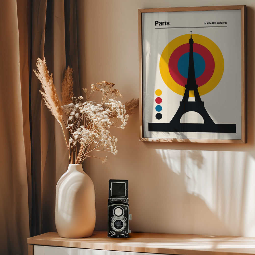 Paris Eiffel Tower Retro travel Print - Poster / Art Print - interiör