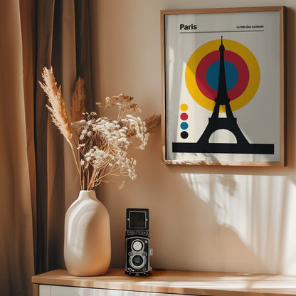 Paris Eiffel Tower Retro travel Print - Poster / Art Print - interiör