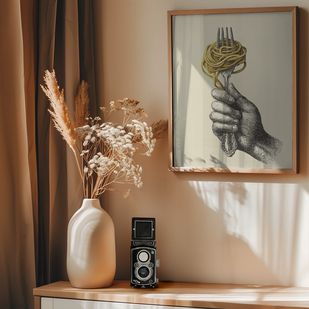 Spaghetti On a Fork - Poster / Art Print - interiör