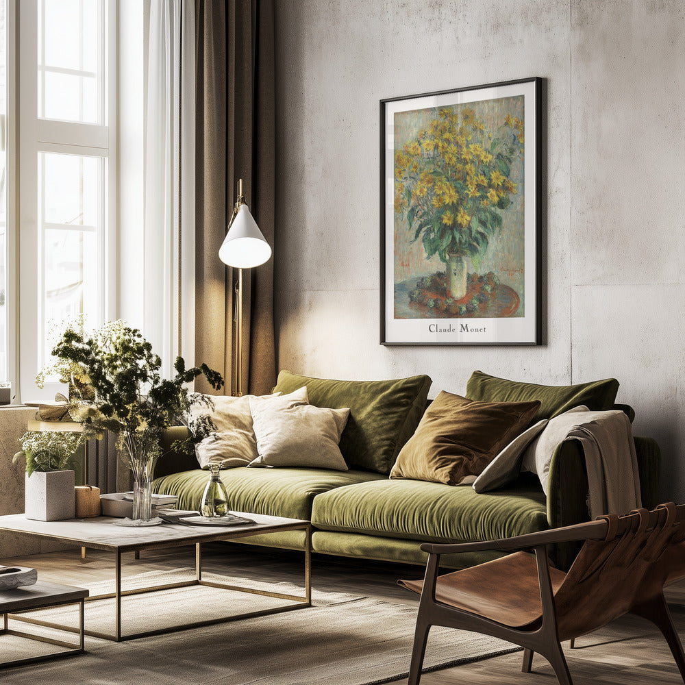 Jerusalem Artichoke Flowers - Poster / Art Print - interiör