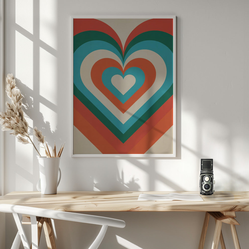 Concentric Hearts - Poster / Art Print - interiör