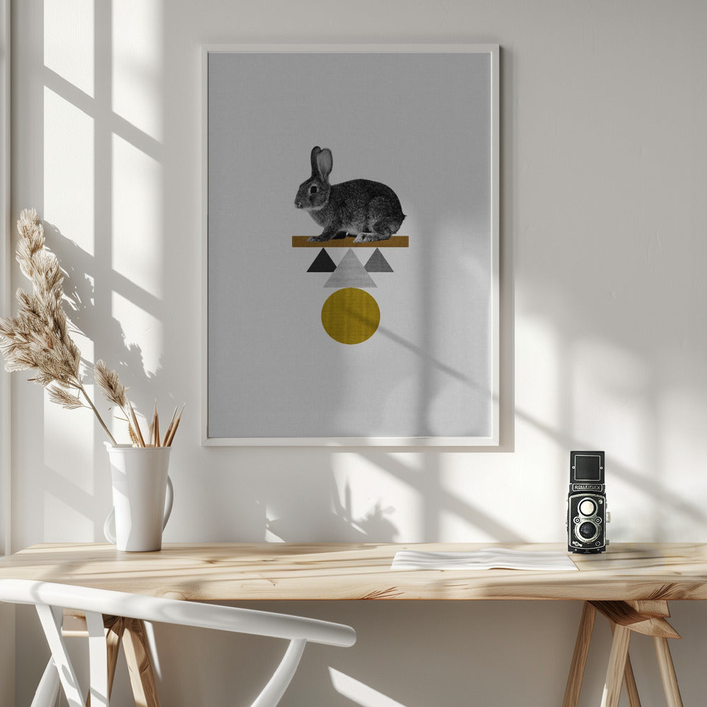 Tribal Rabbit - Poster / Art Print - interiör