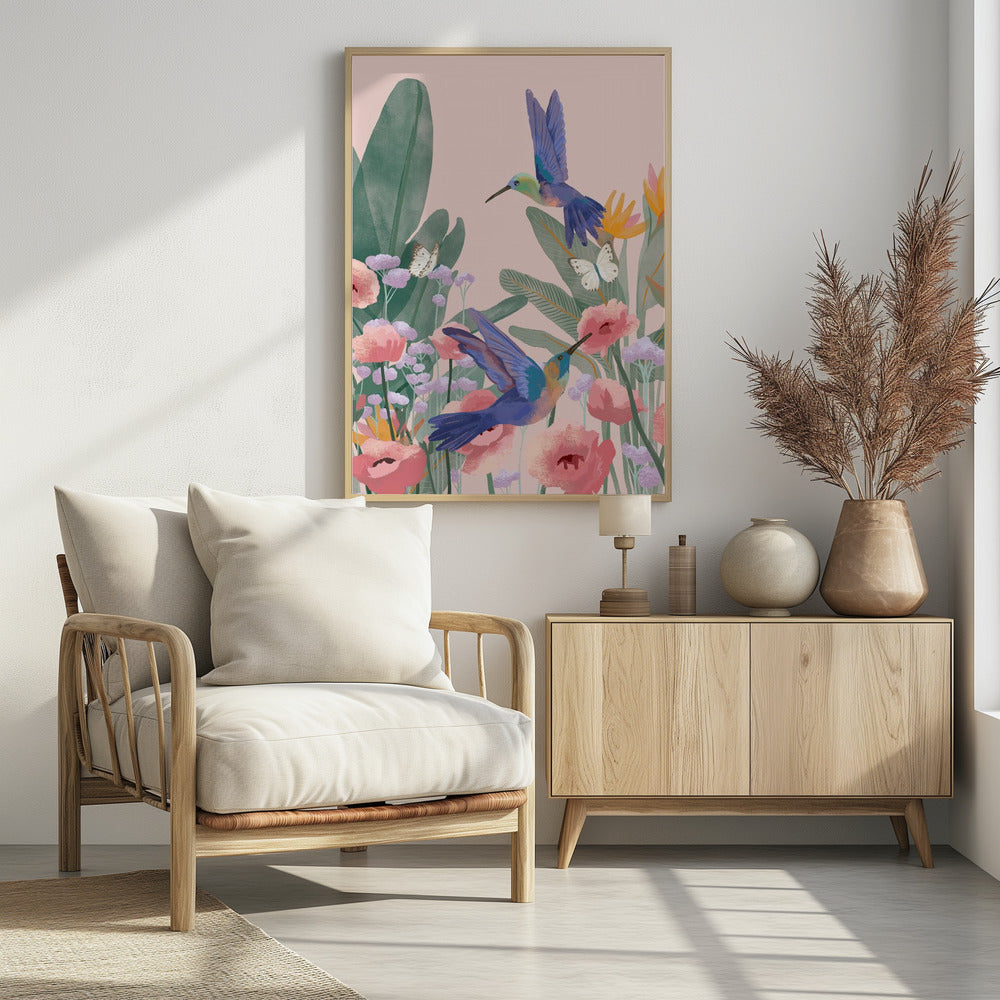 Hummingbirds - Poster / Art Print - interiör