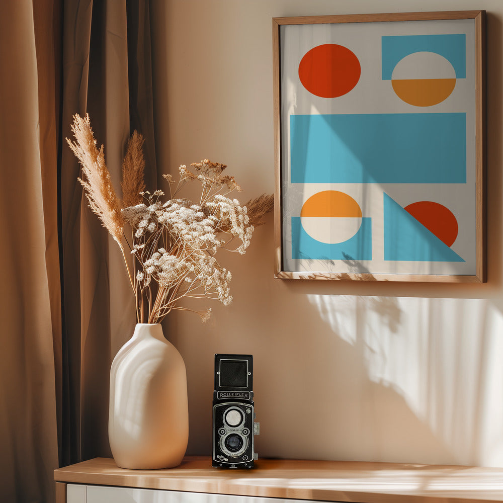 Bright Minimal Shapes Series #2 - Poster / Art Print - interiör