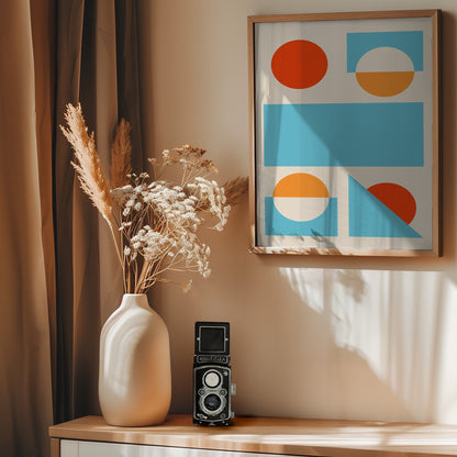 Bright Minimal Shapes Series #2 - Poster / Art Print - interiör