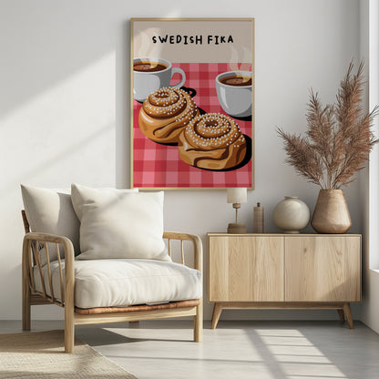 Swedish Fika - Poster / Art Print - interiör