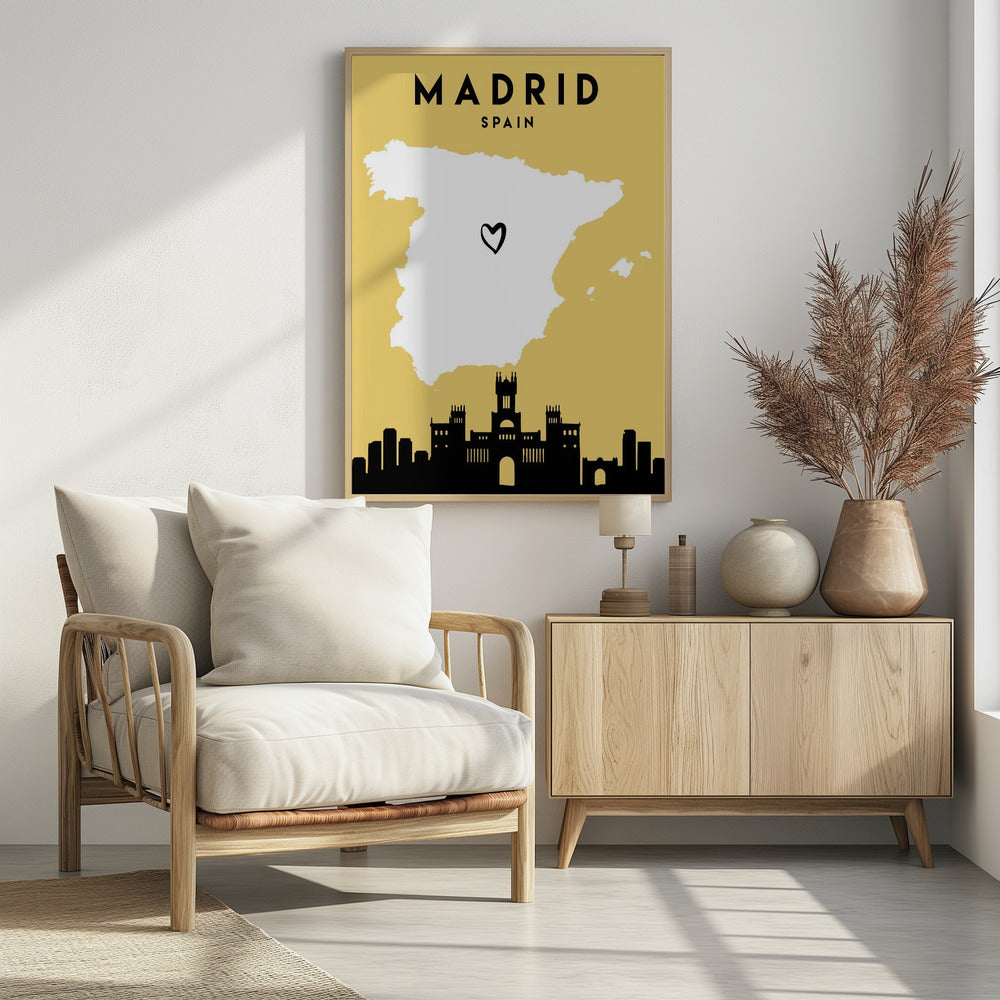 City Love Maps 44 - Poster / Art Print - interiör