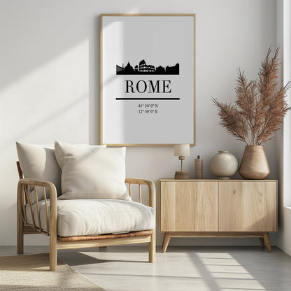 Black Skyline 72 - Poster / Art Print - interiör