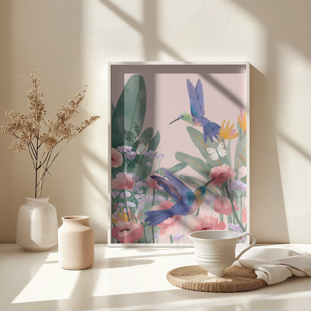 Hummingbirds - Poster / Art Print - interiör