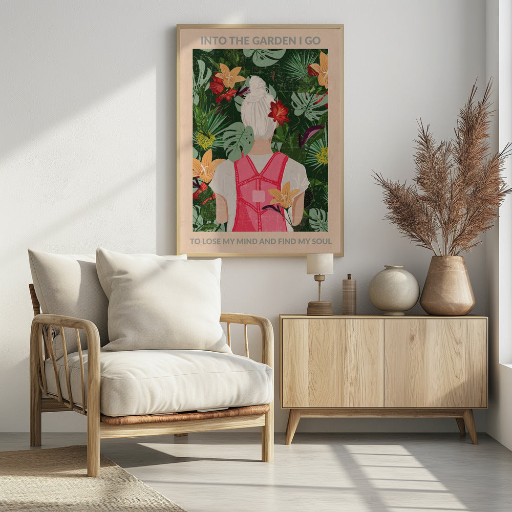 Into the Garden (grey) - Poster / Art Print - interiör