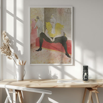 The Seated Clowness (miss Cha U Kao) (1896) - Poster / Art Print - interiör