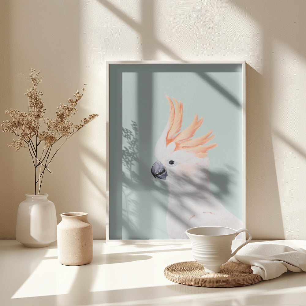 Cockatoo on Mint - Poster / Art Print - interiör