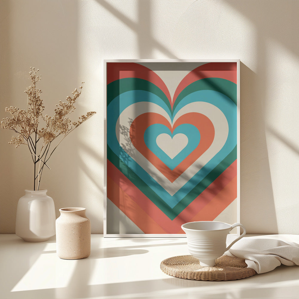 Concentric Hearts - Poster / Art Print - interiör
