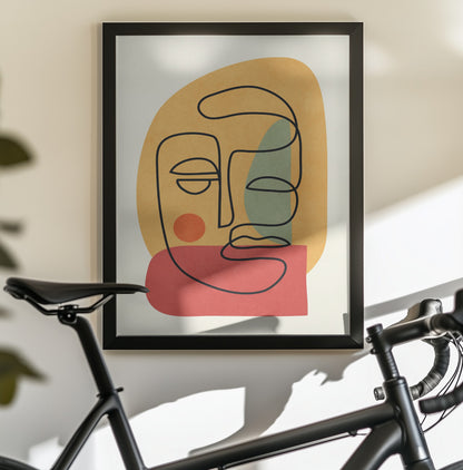 Abstract Faces 8 - Poster / Art Print - interiör