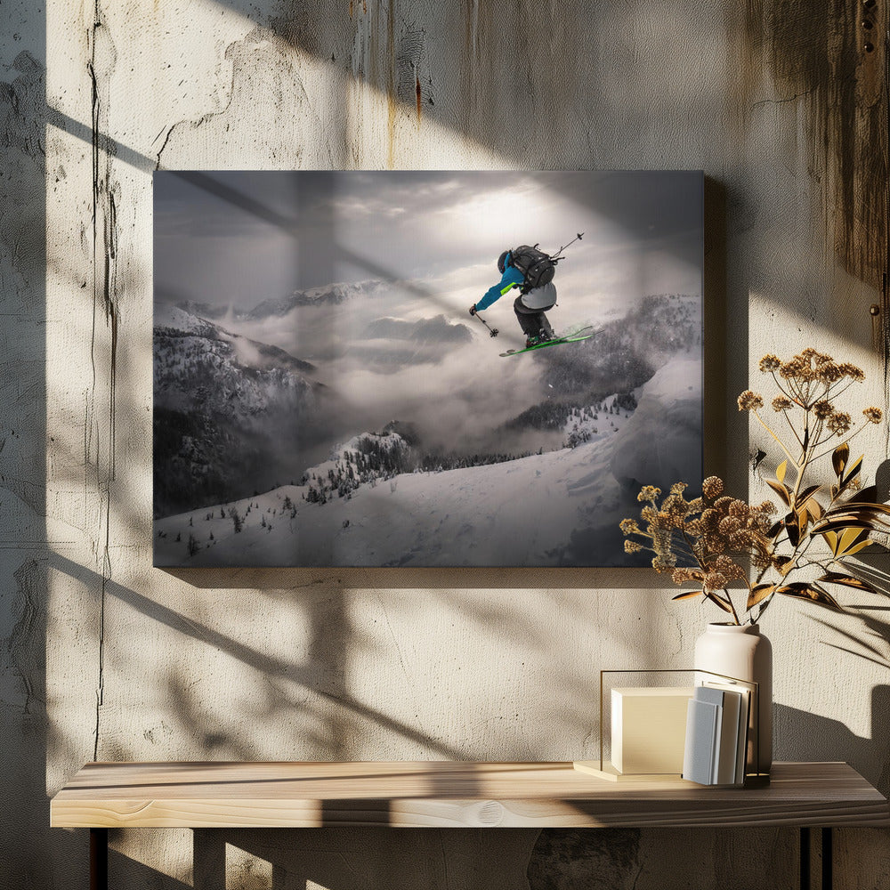 Backcountry skiing - Poster / Art Print - interiör