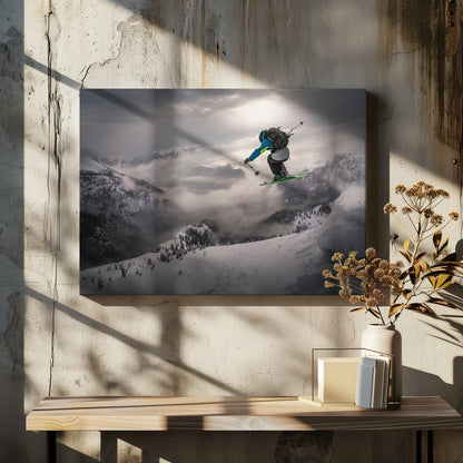 Backcountry skiing - Poster / Art Print - interiör