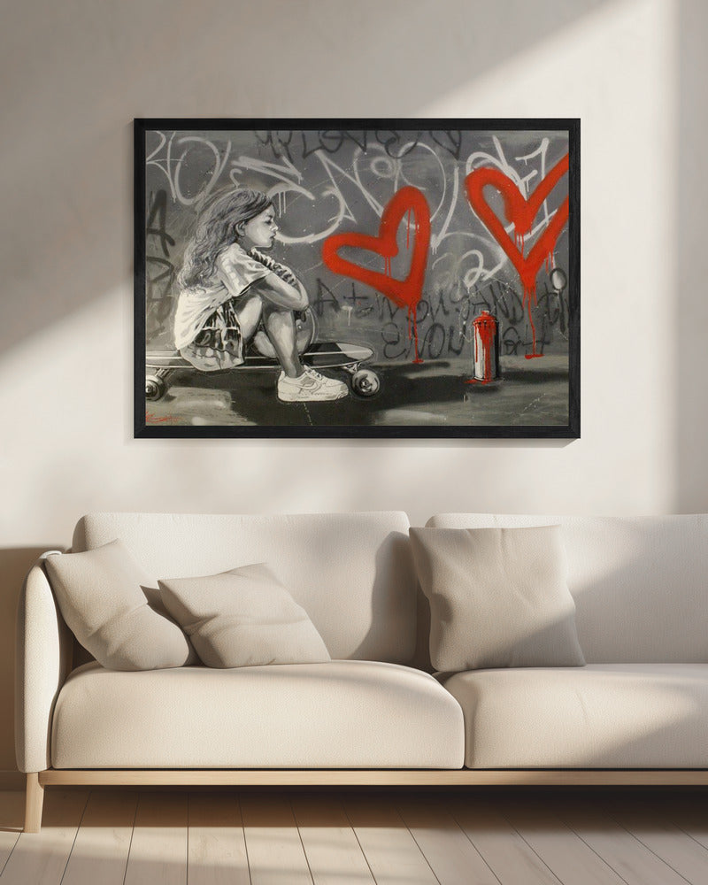 Skater's Dreamscape - You are enough - Poster / Art Print - interiör