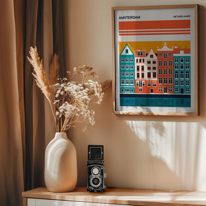 Amsterdam Travel Poster - Poster / Art Print - interiör