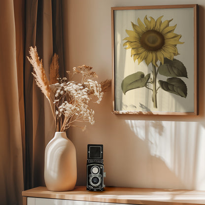 Vintage Sunflower - Poster / Art Print - interiör