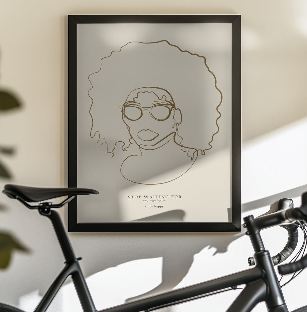 Woman face with glasses - Poster / Art Print - interiör