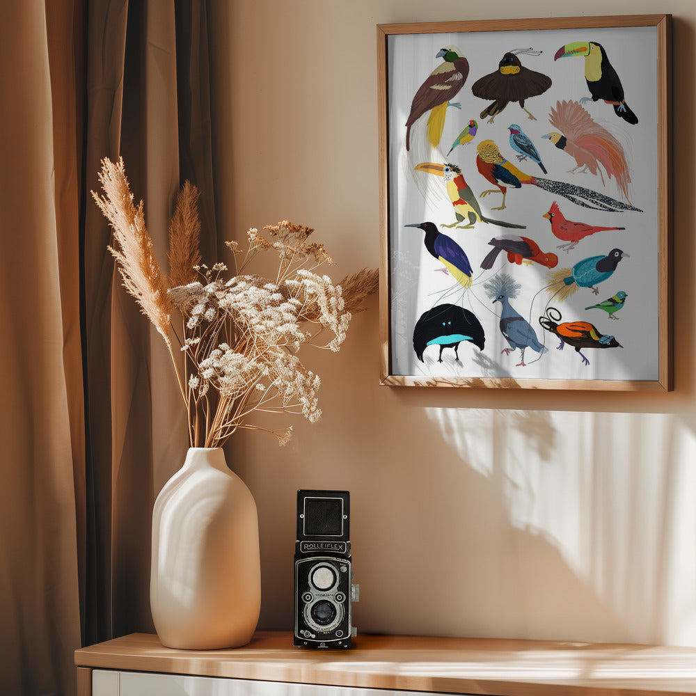 Birds of Paradise - Poster / Art Print - interiör