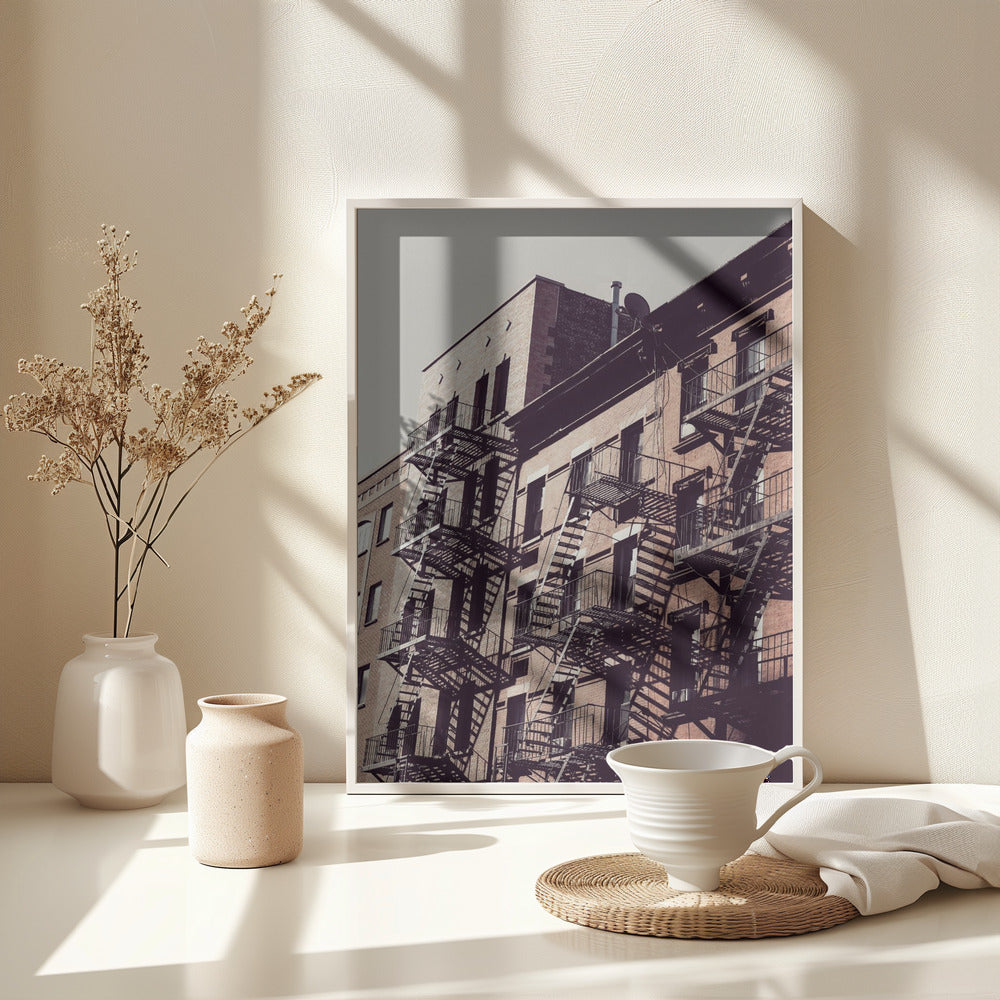 New York City Fire Escapes 02 - Poster / Art Print - interiör