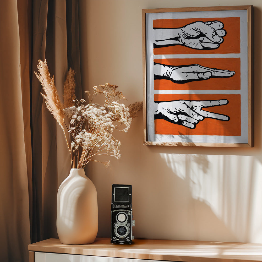 Rock, Paper,Scissors - Poster / Art Print - interiör