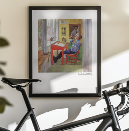 Esbjorn Doing His Homework - Poster / Art Print - interiör