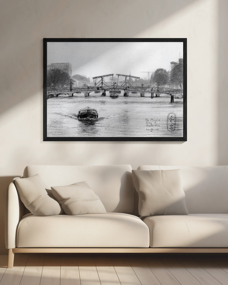 The Magere Brug In Amsterdam - 09-11-23 - Poster / Art Print - interiör