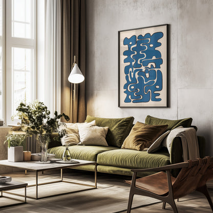 Flowing Maze Dance - Poster / Art Print - interiör