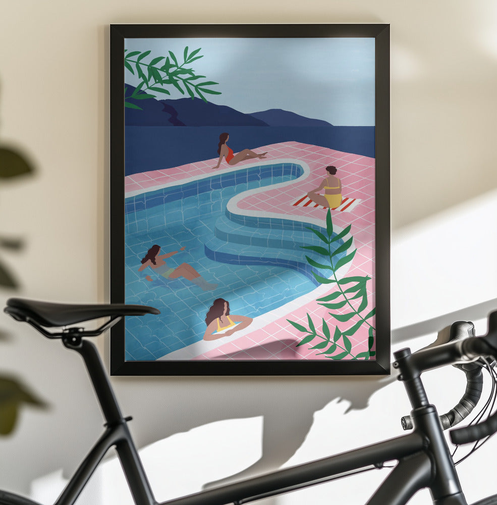 Pool Ladies - Poster / Art Print - interiör