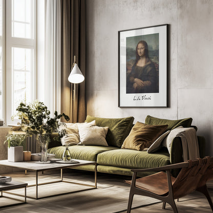 Mona Lisa Del Giocondo Signature (1503–1506) - Poster / Art Print - interiör