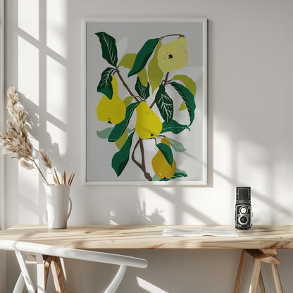 Yellow Pears - Poster / Art Print - interiör